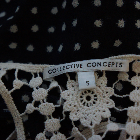 Spotted blouse with knitted back S - Picture 4 of 4